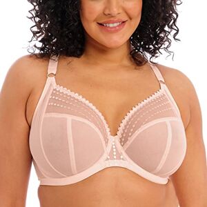 Elomi Women's Matilda Plunge Three-Piece Sheer Mesh Cups Side Support Panels Moveable J-Hook for Racerback Dd+ Bras, Pearl Blush, 32J US Elomi Women's Matilda Plunge Three-Piece Sheer Mesh Cups Side Support Panels Moveable J-Hook for Racerback Dd+ Bras, Pearl Blush, 32J US