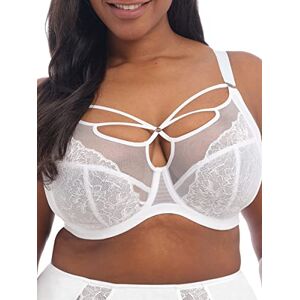 Elomi Women's Plus Size Brianna Strappy Underwire Plunge Bra, White, 38F Elomi Women's Plus Size Brianna Strappy Underwire Plunge Bra, White, 38F