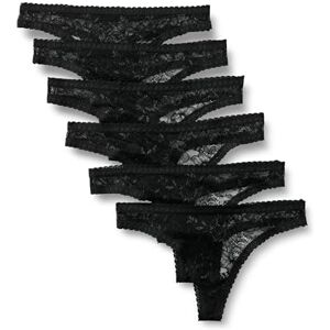 Amazon Essentials Women's Stretch All Over Lace Boyshort, Pack of 6, Black, 16 Amazon Essentials Women's Stretch All Over Lace Boyshort, Pack of 6, Black, 16