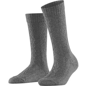 FALKE Women's Modish Fest W So Wool Viscose Cashmere Plain 1 Pair Socks, Grey Flanell 3210, 2.5-5 FALKE Women's Modish Fest W So Wool Viscose Cashmere Plain 1 Pair Socks, Grey Flanell 3210, 2.5-5