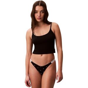 Calvin Klein Women DIPPED STRING THONG BLACK (Seeing Stars BLACK) M Calvin Klein Women DIPPED STRING THONG BLACK (Seeing Stars BLACK) M
