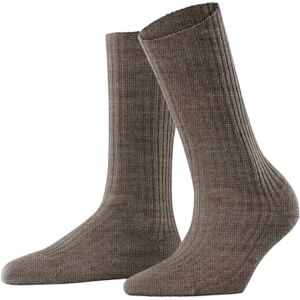 FALKE Women's Cosy Wool Boot W So Viscose Cashmere Plain 1 Pair Socks, Brown Porto Melange 5201, 2.5-5 FALKE Women's Cosy Wool Boot W So Viscose Cashmere Plain 1 Pair Socks, Brown Porto Melange 5201, 2.5-5