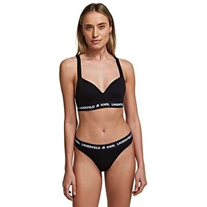 Karl Lagerfeld Women's Logo Thong, Black, Large Karl Lagerfeld Women's Logo Thong, Black, Large