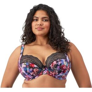 Elomi Women's Plus Size Lucie Stretch Lace Underwire Plunge Bra, Cherry Blossom, 34H US Elomi Women's Plus Size Lucie Stretch Lace Underwire Plunge Bra, Cherry Blossom, 34H US