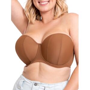 Curvy Kate Luxe Strapless Multiway Bra Caramel 34E Curvy Kate Luxe Strapless Multiway Bra Caramel 34E