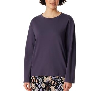 Schiesser Women's Long Sleeve Cotton Mix Sleep Shirt + Relax Pyjama Top, Indigo_182103, 10 Schiesser Women's Long Sleeve Cotton Mix Sleep Shirt + Relax Pyjama Top, Indigo_182103, 10