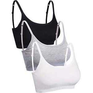 Blulu 3 Pieces Mini Camisole Bra Wireless Padded Bra with Adjustable Straps for Women Girls Favors (M Size,Color Set 1) Blulu 3 Pieces Mini Camisole Bra Wireless Padded Bra with Adjustable Straps for Women Girls Favors (M Size,Color Set 1)