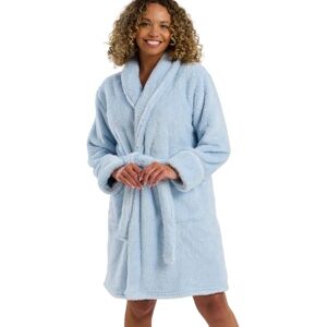 Indigo Sky Tanya Cosy Fleece Shawl Collar Robe Warm Winter Loungewear, Blue, 8-10 Indigo Sky Tanya Cosy Fleece Shawl Collar Robe Warm Winter Loungewear, Blue, 8-10
