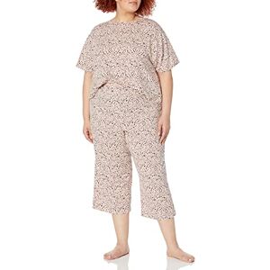 Amazon Essentials Women's Knit Jersey Pyjama Set, Beige Leopard, XXS Amazon Essentials Women's Knit Jersey Pyjama Set, Beige Leopard, XXS