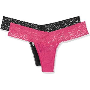 Sylvie Flirty Lingerie Women's AKI Thong, Multicoloured (Dragon Fruit/Black 9999), One Size Sylvie Flirty Lingerie Women's AKI Thong, Multicoloured (Dragon Fruit/Black 9999), One Size