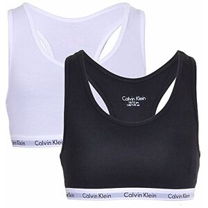 Calvin Klein Girl's Bralette Bustier, White (White/Black 908), 164 cm (Manufacturer Size: 12-14) Calvin Klein Girl's Bralette Bustier, White (White/Black 908), 164 cm (Manufacturer Size: 12-14)