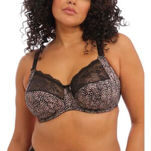 Elomi Women's Morgan Underwire Banded Bra with Stretch Lace, Ebony, 44F Elomi Women's Morgan Underwire Banded Bra with Stretch Lace, Ebony, 44F