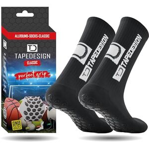 Tapedesign "Classic 1 Pair Non-Slip Football Grip Socks Dark-Grey (Size 5-14) Men, Women & Kids Soccer Socks for Adults & Youth (Unisex) Anti-Slip Sport Socks for Basketball, Tennis & Running Tapedesign "Classic 1 Pair Non-Slip Football Grip Socks Dark-Grey (Size 5-14) Men, Women & Kids Soccer Socks for Adults & Youth (Unisex) Anti-Slip Sport Socks for Basketball, Tennis & Running