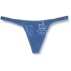 Calvin Klein Women’s Dipped Thong with Lace, Blue (Dark Denim), L Calvin Klein Women’s Dipped Thong with Lace, Blue (Dark Denim), L