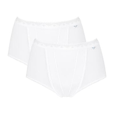 Sloggi Women's Maxi 2 Pack Control Knickers, White, 20 UK Sloggi Women's Maxi 2 Pack Control Knickers, White, 20 UK