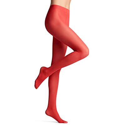 FALKE Women's Matt Deluxe 30 DEN W Ti Sheer Plain 1 Pair Tights, Red Scarlet 8228, L FALKE Women's Matt Deluxe 30 DEN W Ti Sheer Plain 1 Pair Tights, Red Scarlet 8228, L