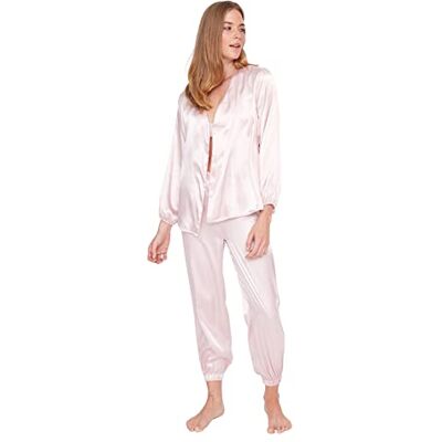 Trendyol Pajama Set Blue Plain Trendyol Pajama Set Blue Plain
