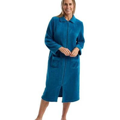 Marlon Womens Ramona Cosy Coral Fleece Housecoat Soft & Warm Robe With Button or Zip Closure, Neat Collar & Pockets Marlon Womens Ramona Cosy Coral Fleece Housecoat Soft & Warm Robe With Button or Zip Closure, Neat Collar & Pockets