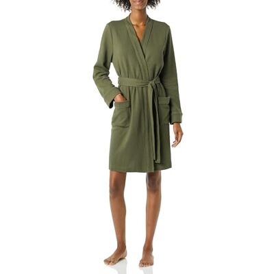 Amazon Essentials Women's Lightweight Waffle Mid-Length Dressing Gown (Available in Plus Size) Amazon Essentials Women's Lightweight Waffle Mid-Length Dressing Gown (Available in Plus Size)