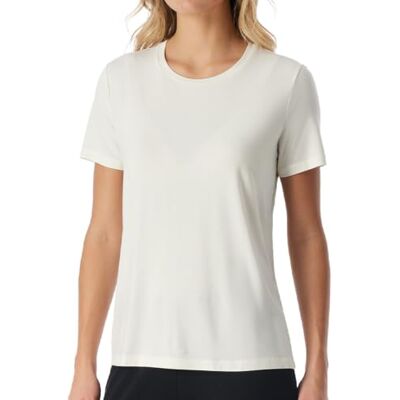 Schiesser Women's Women's Sleep Shirt Short Sleeve Modal Mix + Relax Pyjama Top (Pack of 1), Naturweiss_184104, 22 Schiesser Women's Women's Sleep Shirt Short Sleeve Modal Mix + Relax Pyjama Top (Pack of 1), Naturweiss_184104, 22