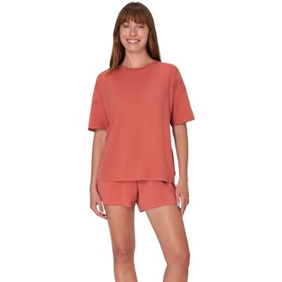 Hanes Women's Originals SuperSoft Comfywear 2 Piece Lounge Boxy T-Shirt & Sleep Shorts Loungewear Set, Natural Cedar/Natural Cedar, M Hanes Women's Originals SuperSoft Comfywear 2 Piece Lounge Boxy T-Shirt & Sleep Shorts Loungewear Set, Natural Cedar/Natural Cedar, M