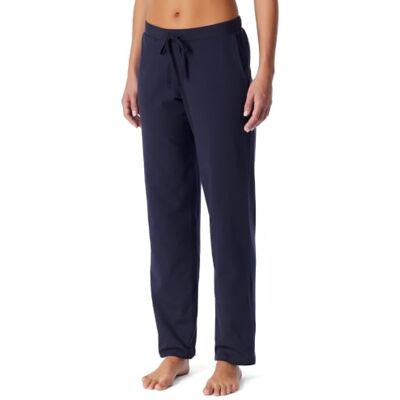 Schiesser Women's Long Cotton Stretch Single Jersey Quality Patterned Pyjama Bottoms Mix + Relax Pyjama Bottoms (Pack of 1), Deep Blue_184100, 8 Schiesser Women's Long Cotton Stretch Single Jersey Quality Patterned Pyjama Bottoms Mix + Relax Pyjama Bottoms (Pack of 1), Deep Blue_184100, 8