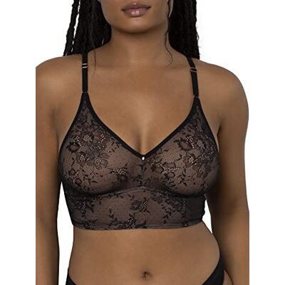 Smart & Sexy Women's Smooth Lace Longline Bralette Bra Smart & Sexy Women's Smooth Lace Longline Bralette Bra