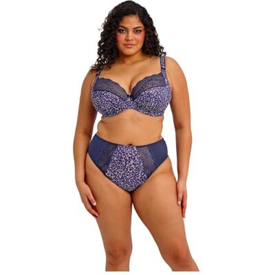 Elomi Women's Lucie Stretch Lace Underwire Plunge Bra, Midnight, 38GG US Elomi Women's Lucie Stretch Lace Underwire Plunge Bra, Midnight, 38GG US