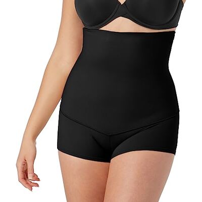 Maidenform Women's Fat Free Dressing High Waisted Boyshort Shaping Control Knickers, Black, Size 20 (Manufacturer Size:XX-Large) Maidenform Women's Fat Free Dressing High Waisted Boyshort Shaping Control Knickers, Black, Size 20 (Manufacturer Size:XX-Large)
