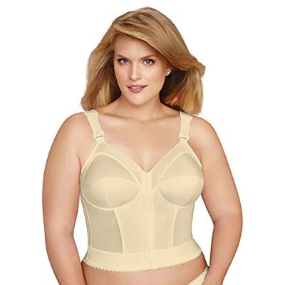 Exquisite Form Women's Fully Front Close Longline Posture Bra #5107530, Opaque, Beige, 38D Exquisite Form Women's Fully Front Close Longline Posture Bra #5107530, Opaque, Beige, 38D