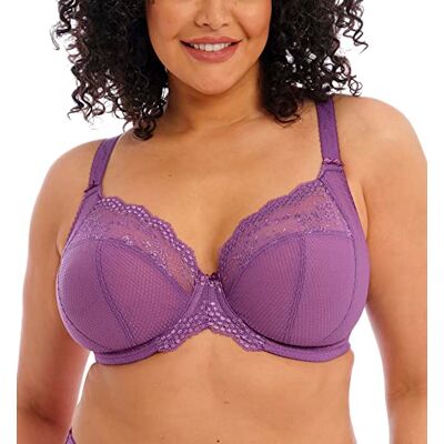 Elomi Women's Charley Stretch Lace Underwire Plunge Bra, Opaque, Pansy, 32HH US Elomi Women's Charley Stretch Lace Underwire Plunge Bra, Opaque, Pansy, 32HH US