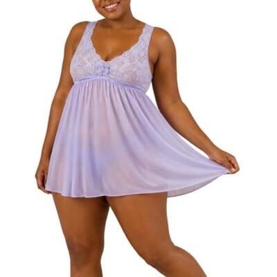 Shadowline Women's Silhouette Lace Vintage Babydoll Nightie Nightgown Shadowline Women's Silhouette Lace Vintage Babydoll Nightie Nightgown
