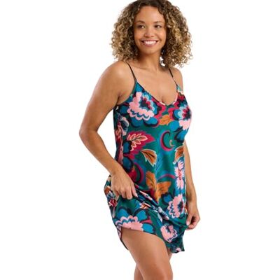 Indigo Sky Womens Leora Short Satin Chemise Nightie Indigo Sky Womens Leora Short Satin Chemise Nightie