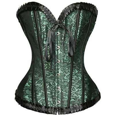 Bslingerie ® Womens Brocade Overbust Bustier Corset Bslingerie ® Womens Brocade Overbust Bustier Corset