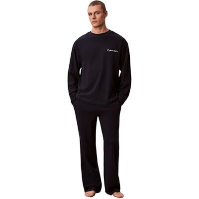 Calvin Klein Men's Pyjama Set Long, Blue (Shoreline), XL Calvin Klein Men's Pyjama Set Long, Blue (Shoreline), XL