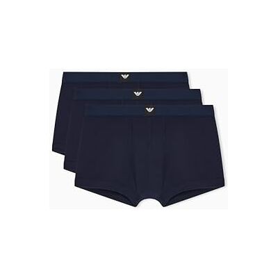 Emporio Armani Men's Essential LOGOLABEL 3-Pack Trunk Blue XXL Emporio Armani Men's Essential LOGOLABEL 3-Pack Trunk Blue XXL