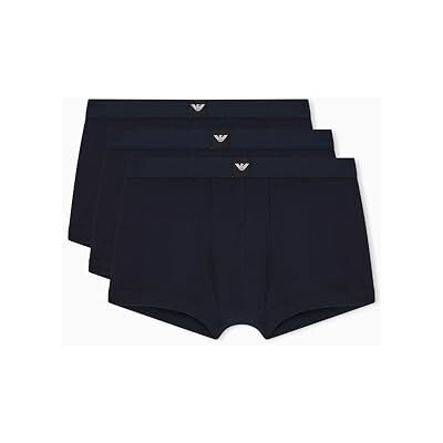 Emporio Armani Men's Essential LOGOLABEL 3-Pack Trunk Blue M Emporio Armani Men's Essential LOGOLABEL 3-Pack Trunk Blue M