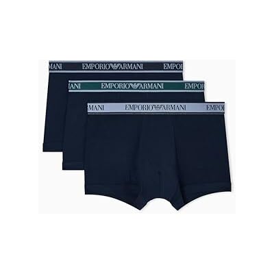 Emporio Armani Man's CORE Logoband 3-Pack Trunk Blue M Emporio Armani Man's CORE Logoband 3-Pack Trunk Blue M