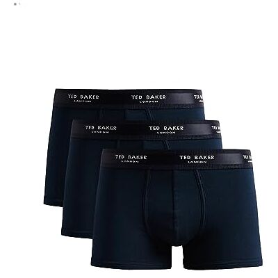 Ted Baker Mens Trunks, Cotton, 3-Pack, (TBB02), Navy, M Ted Baker Mens Trunks, Cotton, 3-Pack, (TBB02), Navy, M