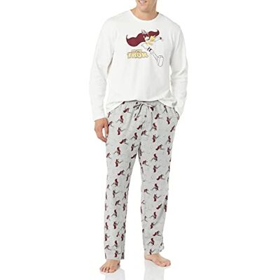 Amazon Essentials Disney Marvel Star Wars Men's Flannel Pyjama Sleep Sets, Marvel Thor Mens, S Amazon Essentials Disney Marvel Star Wars Men's Flannel Pyjama Sleep Sets, Marvel Thor Mens, S