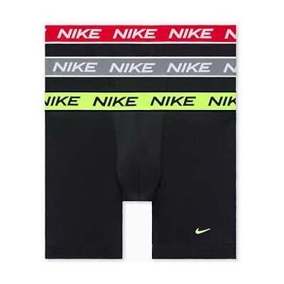 Nike Men's All Day Micro Stretch Boxer Brief Underwear (3-Pack), Black W/Volt/Cool Grey/University Red, S Nike Men's All Day Micro Stretch Boxer Brief Underwear (3-Pack), Black W/Volt/Cool Grey/University Red, S
