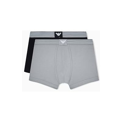Emporio Armani Men's LOGOLABEL 2-Pack Trunk Black L Emporio Armani Men's LOGOLABEL 2-Pack Trunk Black L
