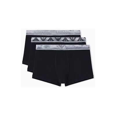 Emporio Armani Men's Shiny Logoband 3-Pack Trunk Black L Emporio Armani Men's Shiny Logoband 3-Pack Trunk Black L