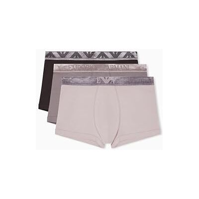 Emporio Armani Men's Shiny Logoband 3-Pack Trunk Brown L Emporio Armani Men's Shiny Logoband 3-Pack Trunk Brown L