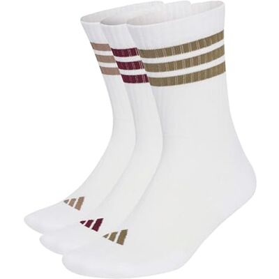 adidas Unisex 3Stripes Cushioned Sportswear Crew Socks 3 Pair Pack Socks, white/olive strata/Khaki Six/maroon, XXL adidas Unisex 3Stripes Cushioned Sportswear Crew Socks 3 Pair Pack Socks, white/olive strata/Khaki Six/maroon, XXL