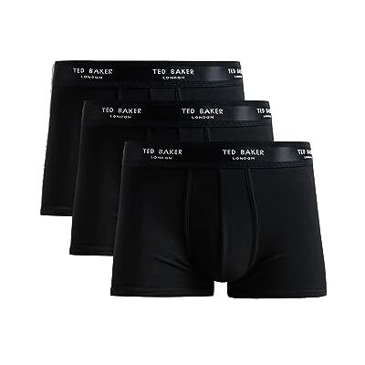 Ted Baker Mens Trunks, Cotton, 3-Pack, (TBB02), Black, S Ted Baker Mens Trunks, Cotton, 3-Pack, (TBB02), Black, S