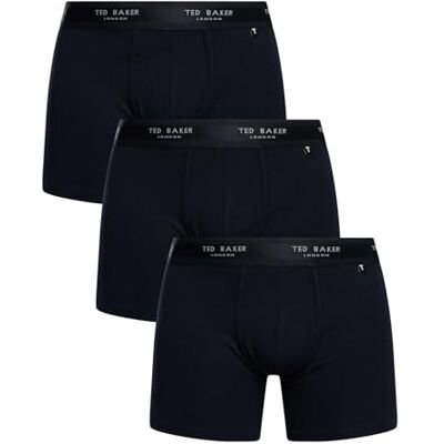 Ted Baker Mens 3-pack Cotton Boxer Briefs, Navy, M UK Ted Baker Mens 3-pack Cotton Boxer Briefs, Navy, M UK