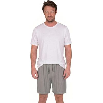 Light & Shade Men’s Loungewear Set T-Shirt & Shorts Cotton Pyjamas with Drawstring Waist Casual Nightwear Set (White, S) Light & Shade Men’s Loungewear Set T-Shirt & Shorts Cotton Pyjamas with Drawstring Waist Casual Nightwear Set (White, S)