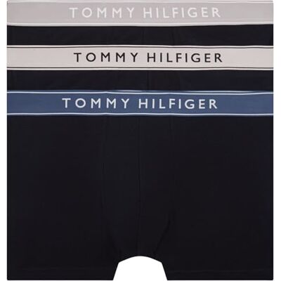 Tommy Hilfiger Men's 3P Trunk Wb UM0UM03881 Trunk, BLACK (Ple Pnk/Ant Slver/Aeg Sea), XL Tommy Hilfiger Men's 3P Trunk Wb UM0UM03881 Trunk, BLACK (Ple Pnk/Ant Slver/Aeg Sea), XL