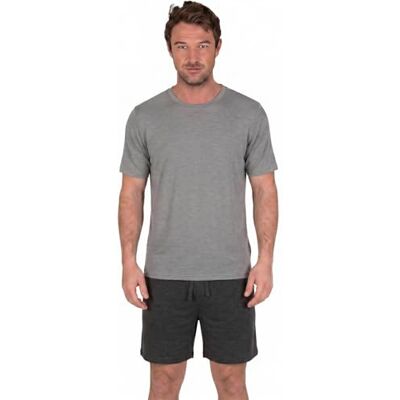 Light & Shade Men’s Loungewear Set T-Shirt & Shorts Cotton Pyjamas with Drawstring Waist Casual Nightwear Set (Grey, XXL) Light & Shade Men’s Loungewear Set T-Shirt & Shorts Cotton Pyjamas with Drawstring Waist Casual Nightwear Set (Grey, XXL)
